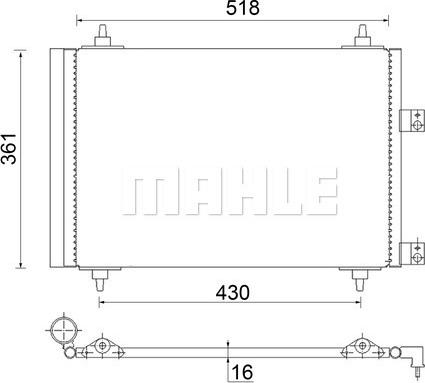 MAHLE AC 314 000S - Condensator, climatizare aaoparts.ro