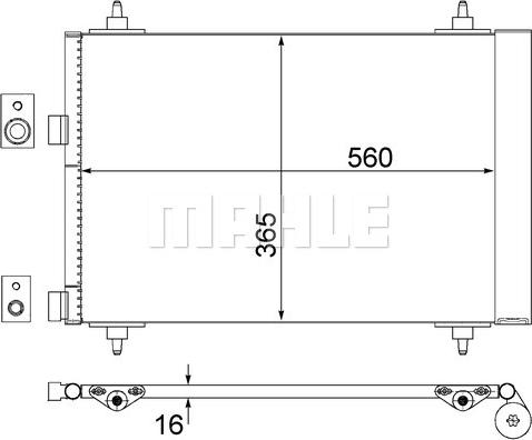 MAHLE AC 315 000S - Condensator, climatizare aaoparts.ro