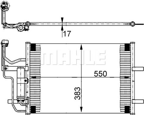 MAHLE AC 386 000S - Condensator, climatizare aaoparts.ro