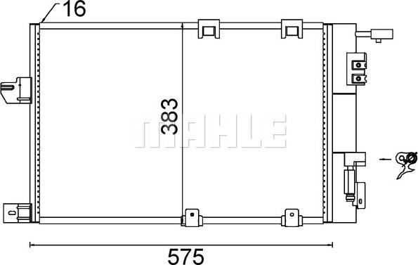 MAHLE AC 339 000S - Condensator, climatizare aaoparts.ro