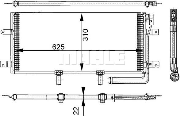 MAHLE AC 332 000S - Condensator, climatizare aaoparts.ro