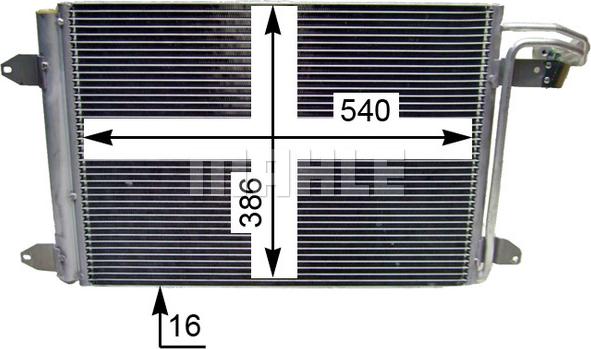 MAHLE AC 324 000S - Condensator, climatizare aaoparts.ro