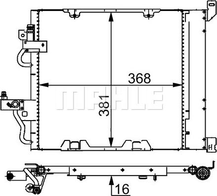 MAHLE AC 376 000S - Condensator, climatizare aaoparts.ro