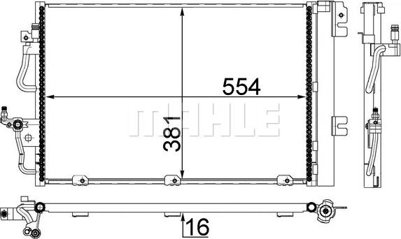 MAHLE AC 377 001S - Condensator, climatizare aaoparts.ro