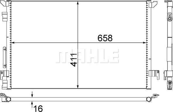 MAHLE AC 294 000S - Condensator, climatizare aaoparts.ro