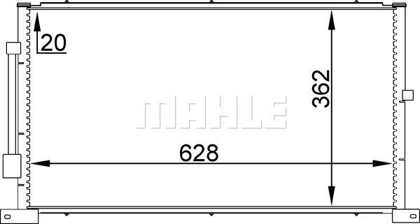 MAHLE AC 258 000S - Condensator, climatizare aaoparts.ro