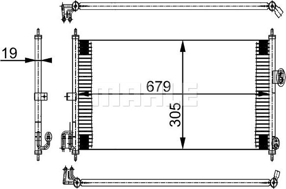 MAHLE AC 252 000S - Condensator, climatizare aaoparts.ro