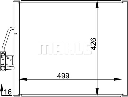 MAHLE AC 201 000P - Condensator, climatizare aaoparts.ro