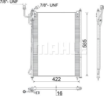 MAHLE AC 285 000S - Condensator, climatizare aaoparts.ro