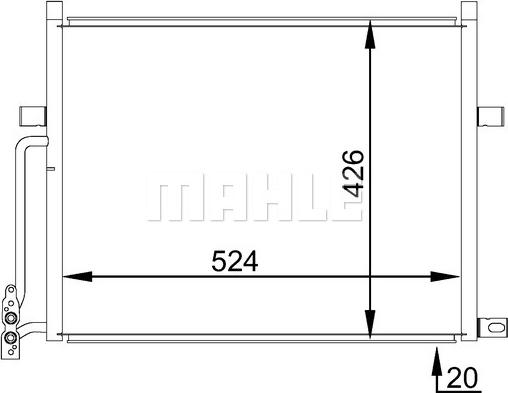 MAHLE AC 234 001S - Condensator, climatizare aaoparts.ro