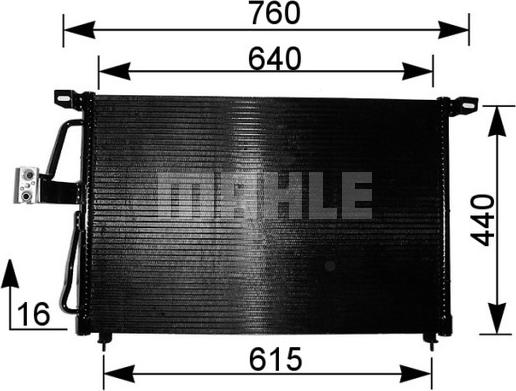 MAHLE AC 224 000S - Condensator, climatizare aaoparts.ro