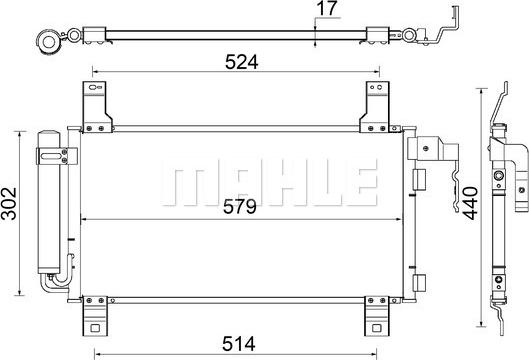 MAHLE AC 794 000S - Condensator, climatizare aaoparts.ro