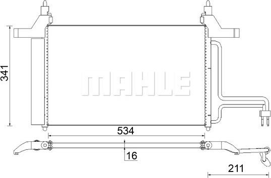 MAHLE AC 790 000S - Condensator, climatizare aaoparts.ro