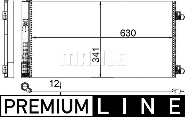 MAHLE AC 751 000P - Condensator, climatizare aaoparts.ro