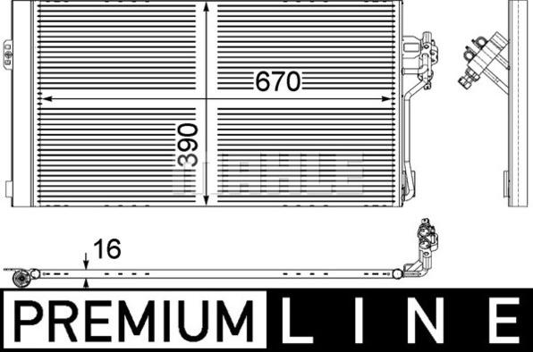 MAHLE AC 762 000P - Condensator, climatizare aaoparts.ro