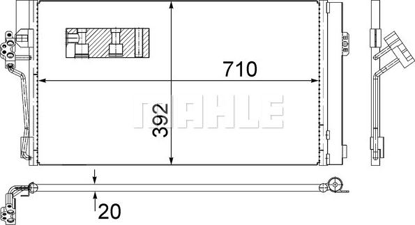 MAHLE AC 762 000S - Condensator, climatizare aaoparts.ro