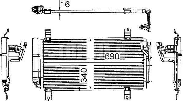 MAHLE AC 714 000S - Condensator, climatizare aaoparts.ro