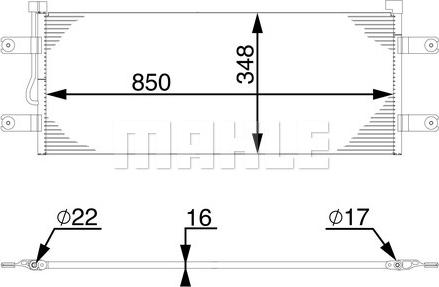 MAHLE AC 783 000S - Condensator, climatizare aaoparts.ro