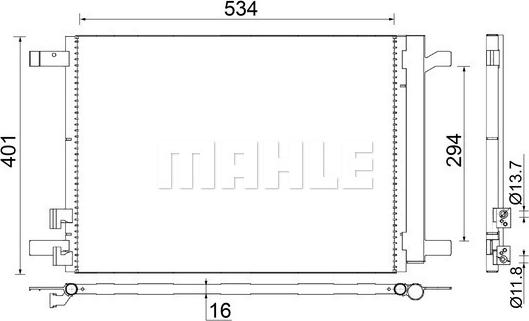 MAHLE AC 772 000S - Condensator, climatizare aaoparts.ro