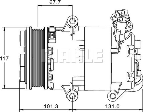 MAHLE ACP 1330 000P - Compresor, climatizare aaoparts.ro