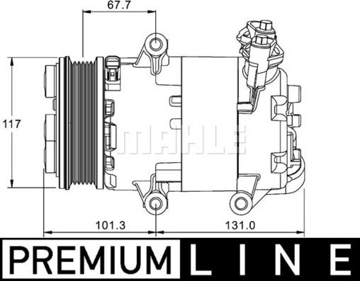 MAHLE ACP 1330 000P - Compresor, climatizare aaoparts.ro