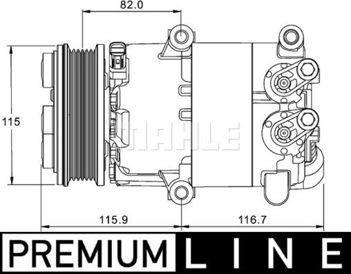 MAHLE ACP 1332 000P - Compresor, climatizare aaoparts.ro