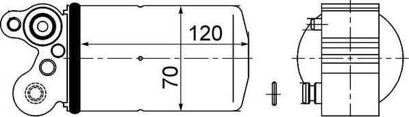 MAHLE AD 101 000S - Uscator,aer conditionat aaoparts.ro
