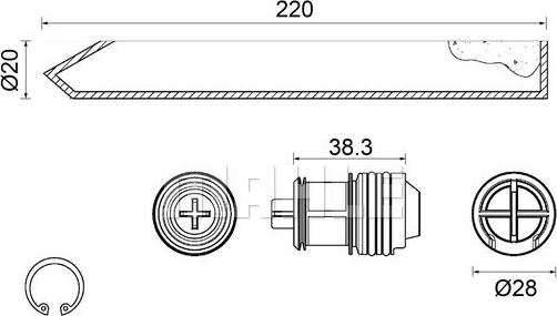 MAHLE AD 300 000S - Uscator,aer conditionat aaoparts.ro