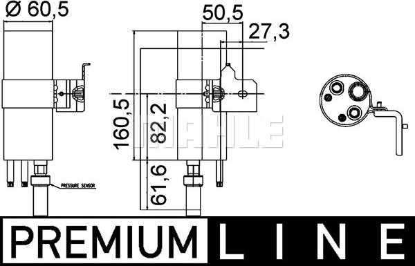 MAHLE AD 290 000P - Uscator,aer conditionat aaoparts.ro