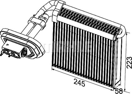 MAHLE AE 99 000P - Evaporator,aer conditionat aaoparts.ro