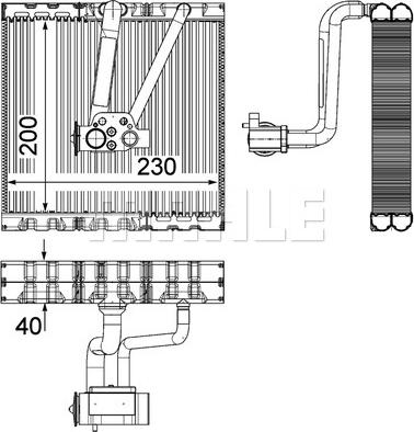 MAHLE AE 93 000P - Evaporator,aer conditionat aaoparts.ro