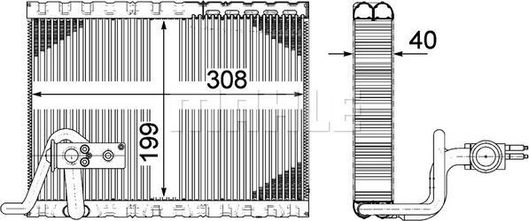 MAHLE AE 124 000P - Evaporator,aer conditionat aaoparts.ro