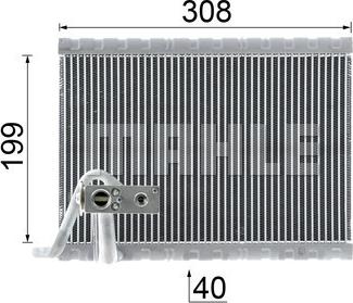 MAHLE AE 124 000P - Evaporator,aer conditionat aaoparts.ro