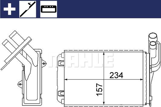 MAHLE AH 99 000S - Schimbator caldura, incalzire habitaclu aaoparts.ro