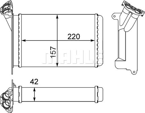 MAHLE AH 95 000S - Schimbator caldura, incalzire habitaclu aaoparts.ro