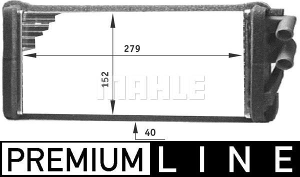 MAHLE AH 98 000P - Schimbator caldura, incalzire habitaclu aaoparts.ro