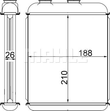 MAHLE AH 41 000S - Schimbator caldura, incalzire habitaclu aaoparts.ro