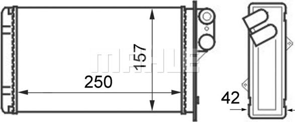 MAHLE AH 42 000S - Schimbator caldura, incalzire habitaclu aaoparts.ro