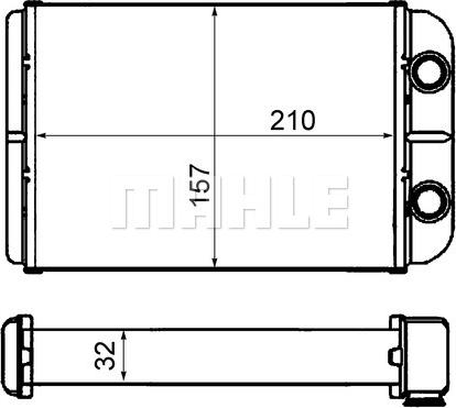 MAHLE AH 58 000S - Schimbator caldura, incalzire habitaclu aaoparts.ro