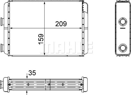 MAHLE AH 60 000S - Schimbator caldura, incalzire habitaclu aaoparts.ro