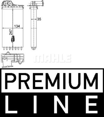 MAHLE AH 194 000P - Schimbator caldura, incalzire habitaclu aaoparts.ro