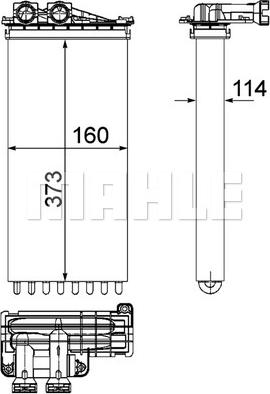 MAHLE AH 196 000P - Schimbator caldura, incalzire habitaclu aaoparts.ro