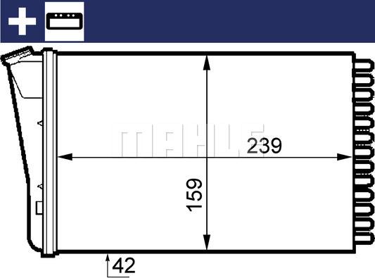 MAHLE AH 155 000S - Schimbator caldura, incalzire habitaclu aaoparts.ro