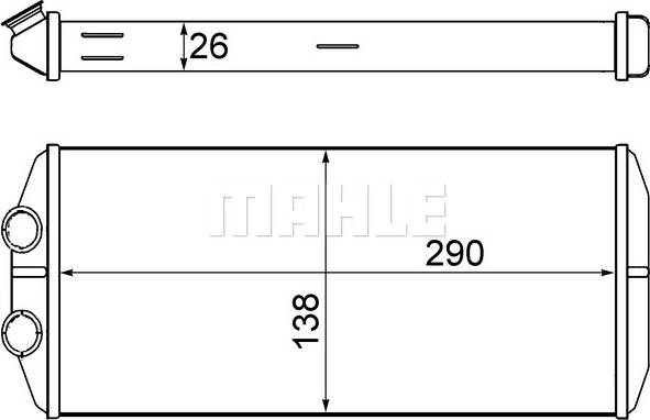 MAHLE AH 15 000S - Schimbator caldura, incalzire habitaclu aaoparts.ro