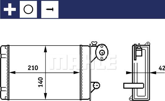 MAHLE AH 158 000S - Schimbator caldura, incalzire habitaclu aaoparts.ro
