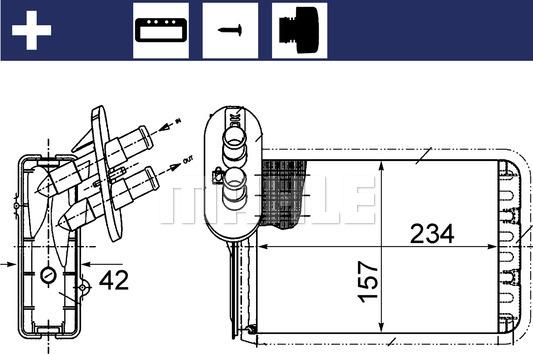 MAHLE AH 164 000S - Schimbator caldura, incalzire habitaclu aaoparts.ro