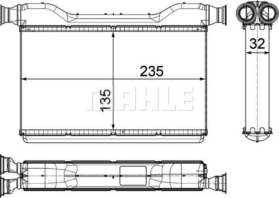 MAHLE AH 189 000P - Schimbator caldura, incalzire habitaclu aaoparts.ro