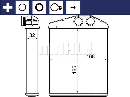 MAHLE AH 13 000S - Schimbator caldura, incalzire habitaclu aaoparts.ro