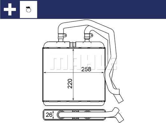 MAHLE AH 12 000S - Schimbator caldura, incalzire habitaclu aaoparts.ro