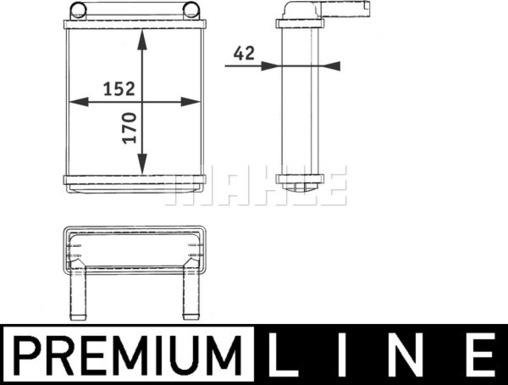 MAHLE AH 128 000P - Schimbator caldura, incalzire habitaclu aaoparts.ro